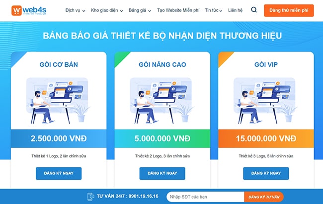 Dịch vụ thiết kế logo chuyên nghiệp Web4s